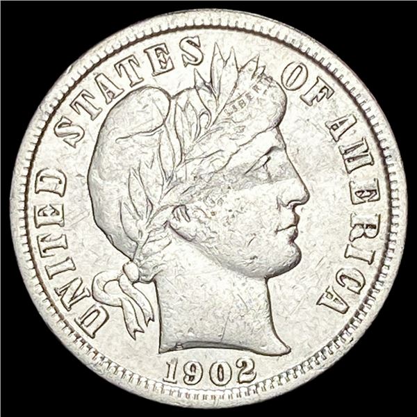 1902 Barber Dime NEARLY UNCIRCULATED