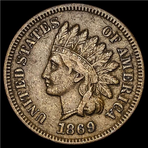 1869 Indian Head Cent LIGHTLY CIRCULATED