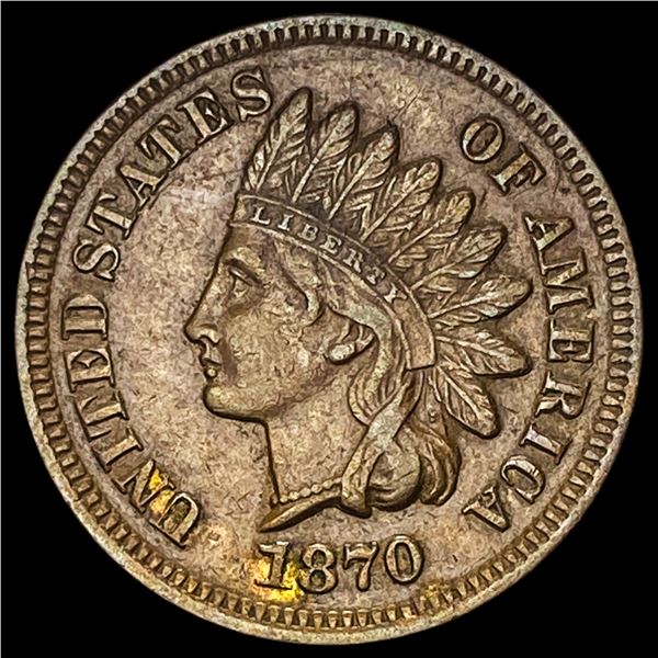 1870 Indian Head Cent NEARLY UNCIRCULATED