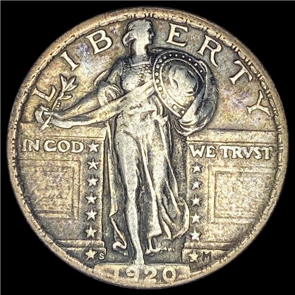 1920-S Silver Standing Liberty Quarter NEARLY  UNCIRCULATED