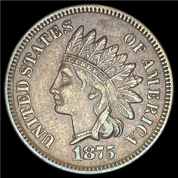 1875 Indian Head Cent CLOSELY UNCIRCULATED