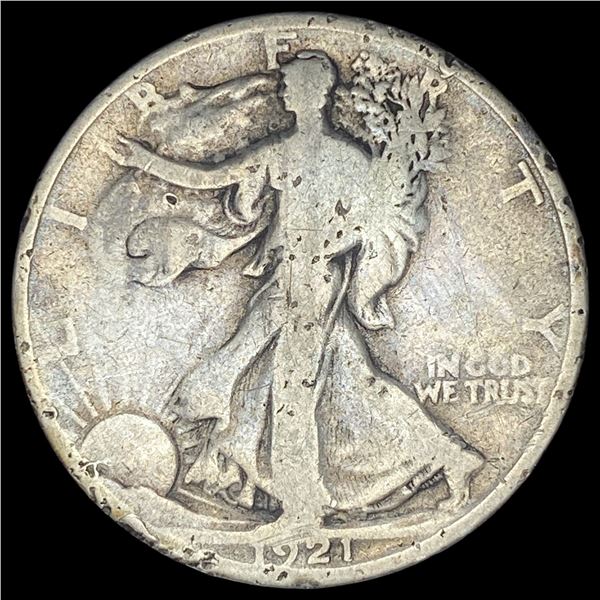 1921-D Silver Half Dollar Walking Liberty  NICELY CIRCULATED