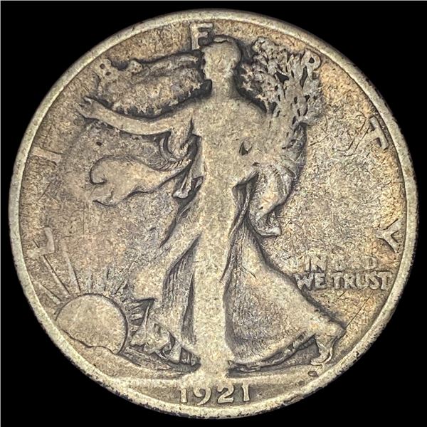 1921-S Silver Half Dollar Walking Liberty  NICELY CIRCULATED