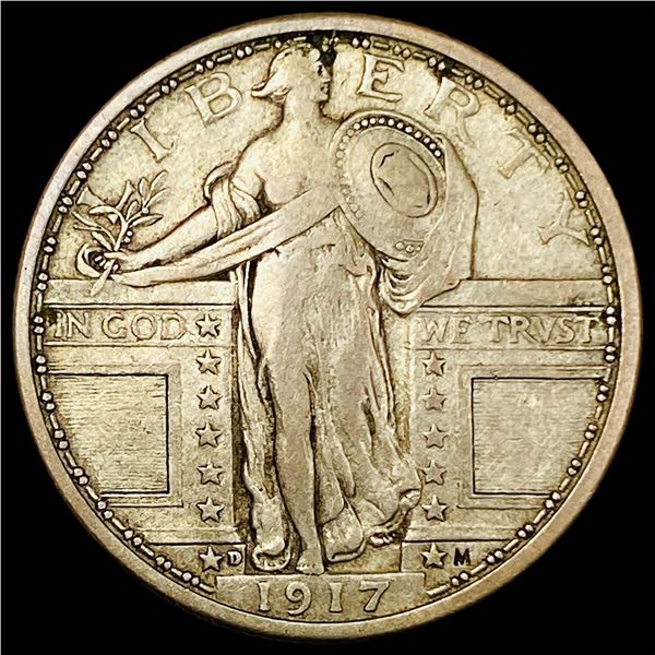 1917-D Type 1 Standing Liberty Quarter  LIGHTLY CIRCULATED