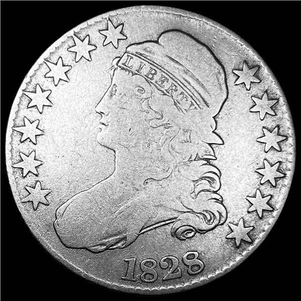 1828 Capped Bust Half Dollar LIGHTLY  CIRCULATED