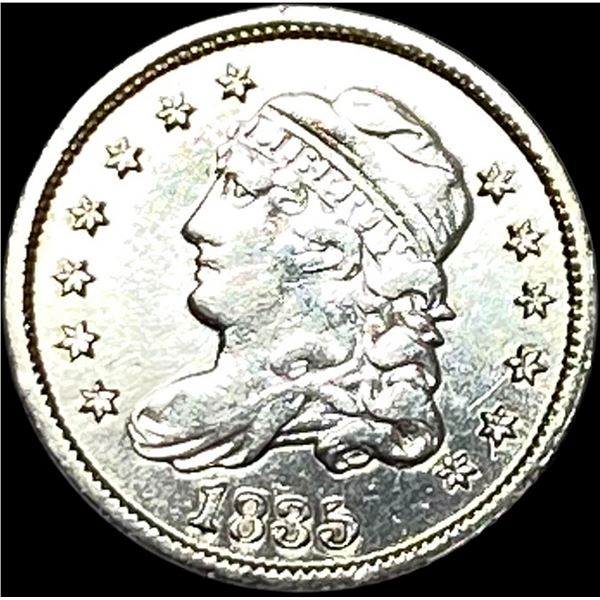 1835 Capped Bust Silver 5C Half Dime CLOSELY  UNCIRCULATED