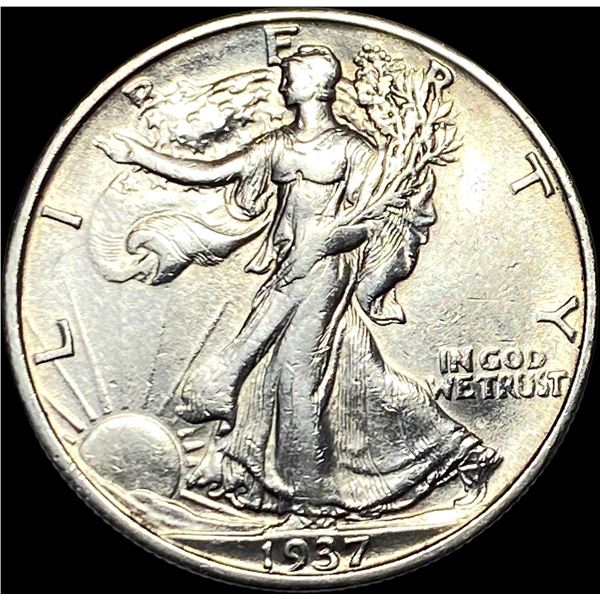 1937-S Silver Walking Liberty Half Dollar  CLOSELY UNCIRCULATED