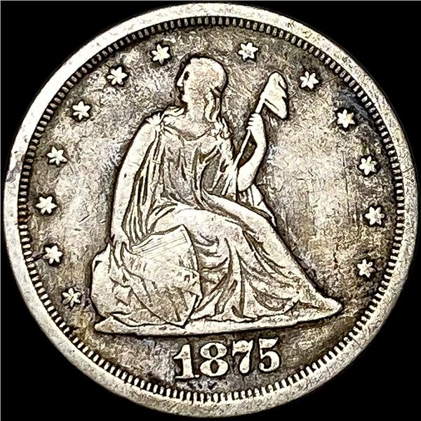 1875-S Silver Twenty Cents LIGHTLY CIRCULATED