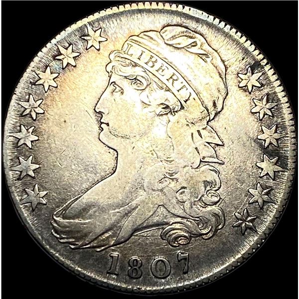 1807 Silver Capped Bust Half Dollar ABOUT  UNCIRCULATED