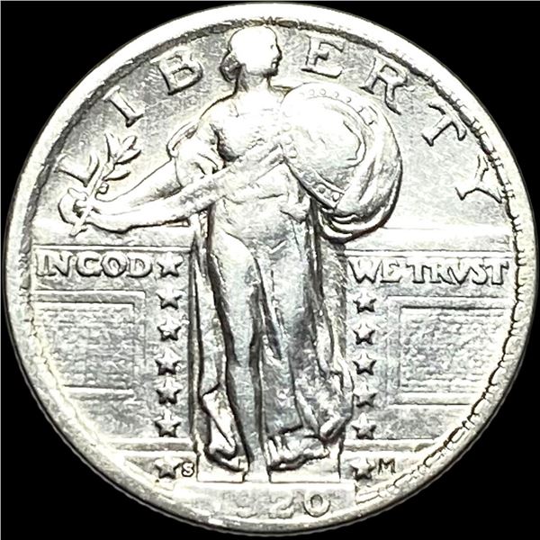 1920-S Silver Standing Liberty Quarter  CLOSELY UNCIRCULATED