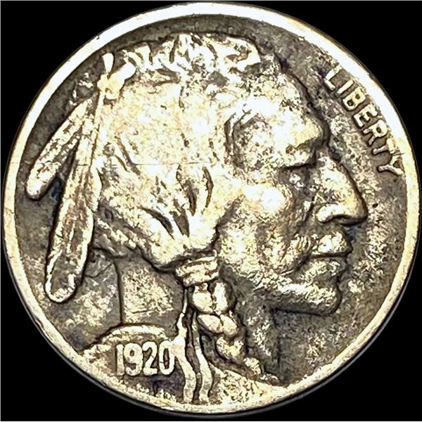 1920-D Nickel Five Cents (Buffalo Nickel)  LIGHTLY CIRCULATED
