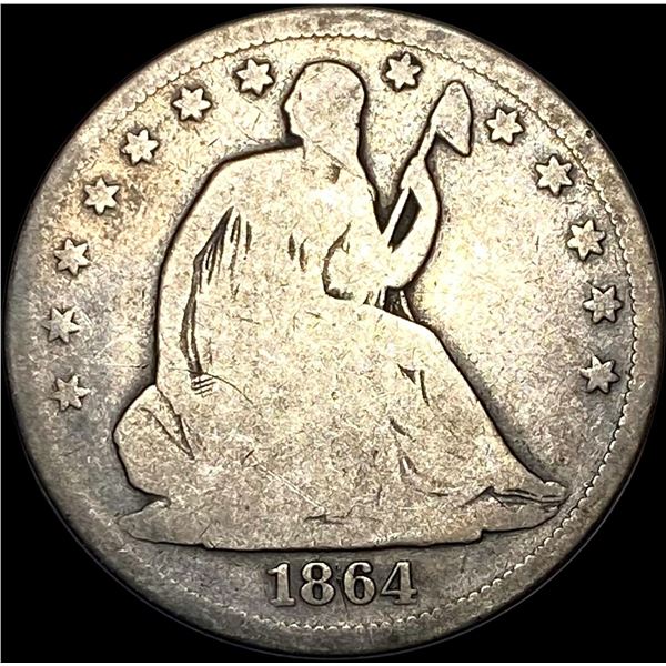 1864-S Silver Half Dollar NICELY CIRCULATED