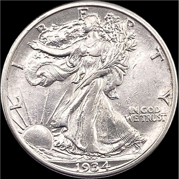1934 Silver Half Dollar Walking Liberty  CLOSELY UNCIRCULATED