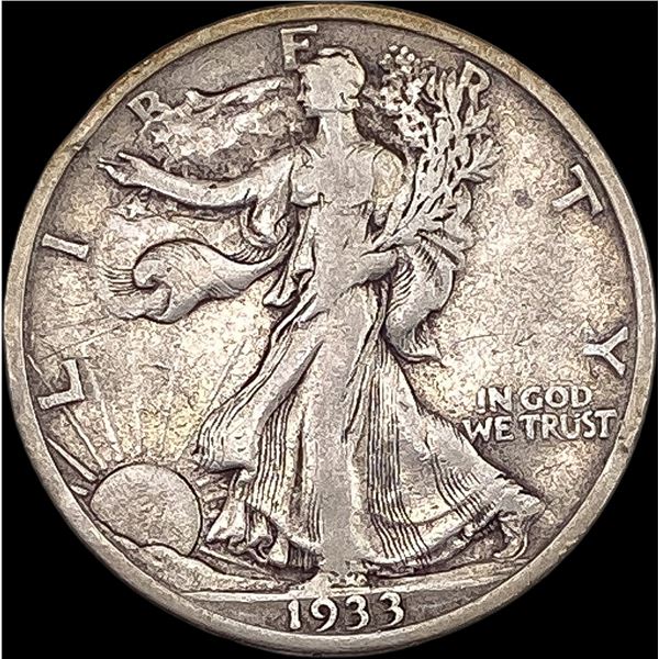 1933-S Silver Walking Liberty Half Dollar  LIGHTLY CIRCULATED