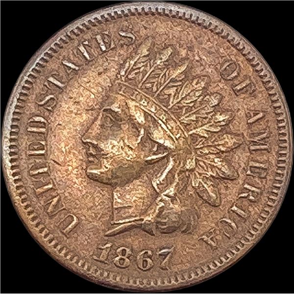 1867 Indian Head Cent NEARLY UNCIRCULATED