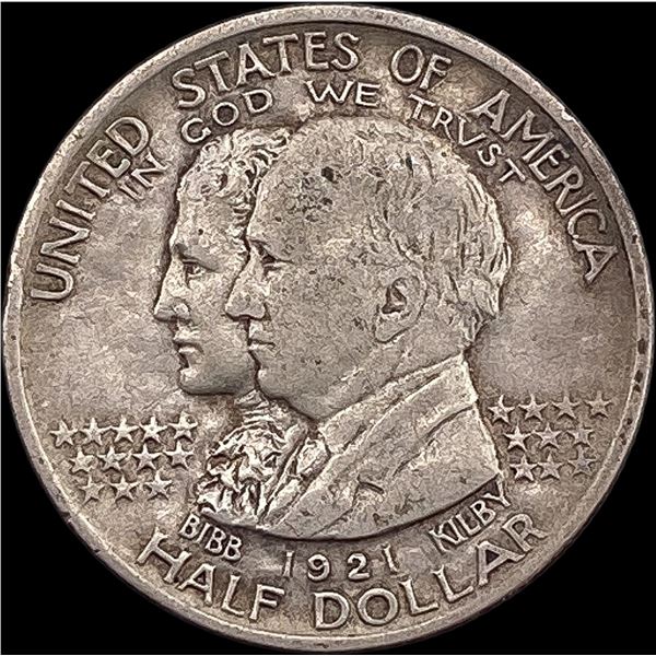 1921 Silver Half Dollar Alabama Centennial  NEARLY UNCIRCULATED