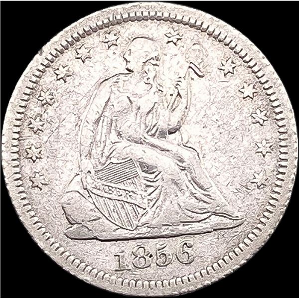 1856-O Silver Seated Liberty Quarter LIGHTLY  CIRCULATED