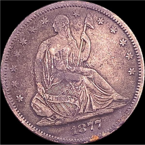 1877 Seated Liberty Half Dollar NEARLY  UNCIRCULATED