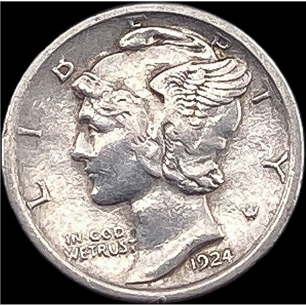1924-S Silver Mercury Dime CLOSELY  UNCIRCULATED