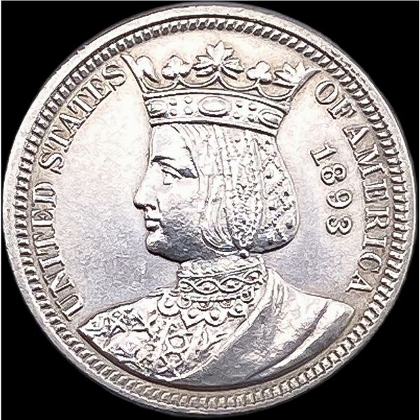 1893 Silver Isabella Quarter CLOSELY  UNCIRCULATED