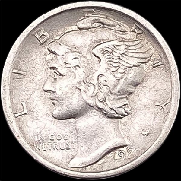 1920-S Silver Mercury Dime NEARLY  UNCIRCULATED