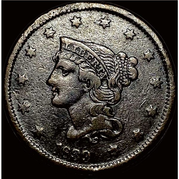 1850 Braided Hair Large Cent NEARLY  UNCIRCULATED