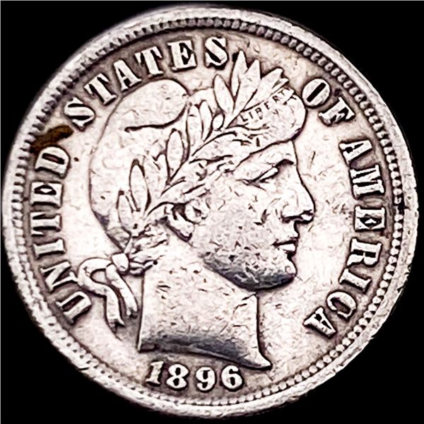 1896 Silver Barber Dime NEARLY UNCIRCULATED