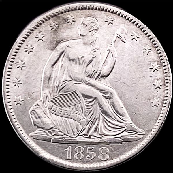 1858-O Seated Liberty Half Dollar NEARLY  UNCIRCULATED