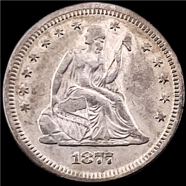 1877 Seated Liberty Quarter NEARLY  UNCIRCULATED
