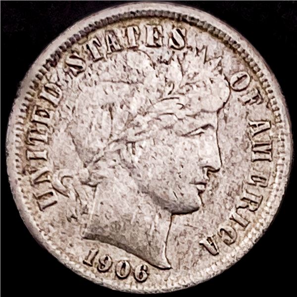 1906-O Silver Barber Dime NEARLY UNCIRCULATED