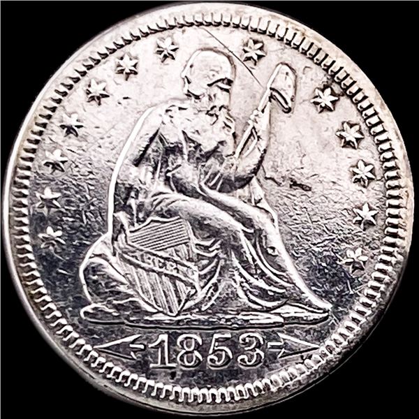 1853 Seated Liberty Quarter NEARLY  UNCIRCULATED