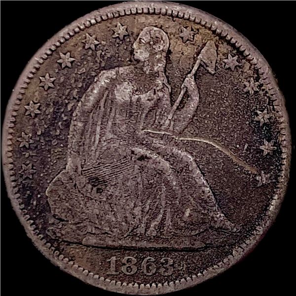 1863 Seated Liberty Half Dollar HIGH GRADE