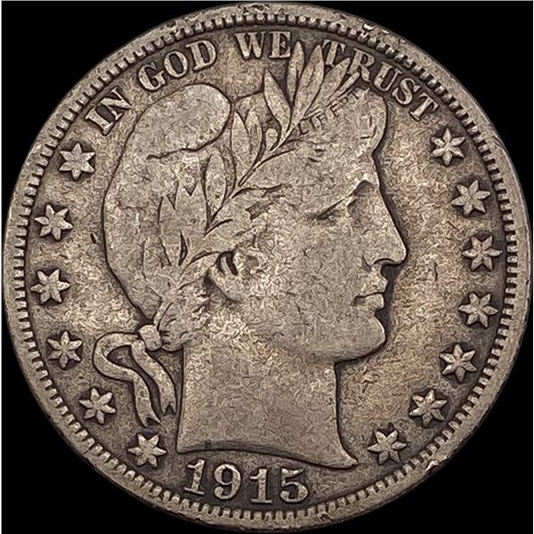 1915-D Silver Barber Half Dollar LIGHTLY  CIRCULATED