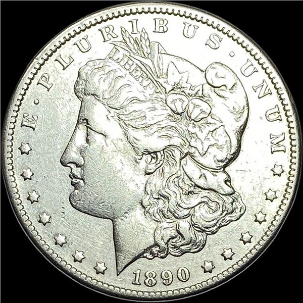 1890-CC Silver Morgan Dollar NEARLY  UNCIRCULATED