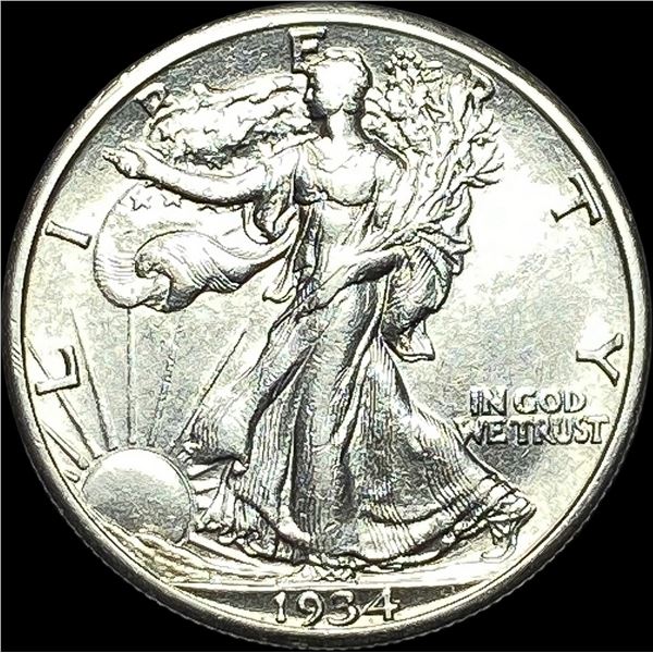 1934-S Silver Walking Liberty Half Dollar  CLOSELY UNCIRCULATED
