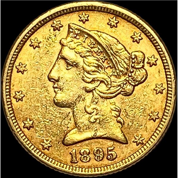1895 Liberty Head Half Eagle $5 Gold CLOSELY  UNCIRCULATED