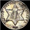 Image 1 : 1860 Silver Three-Cent Piece CLOSELY  UNCIRCULATED