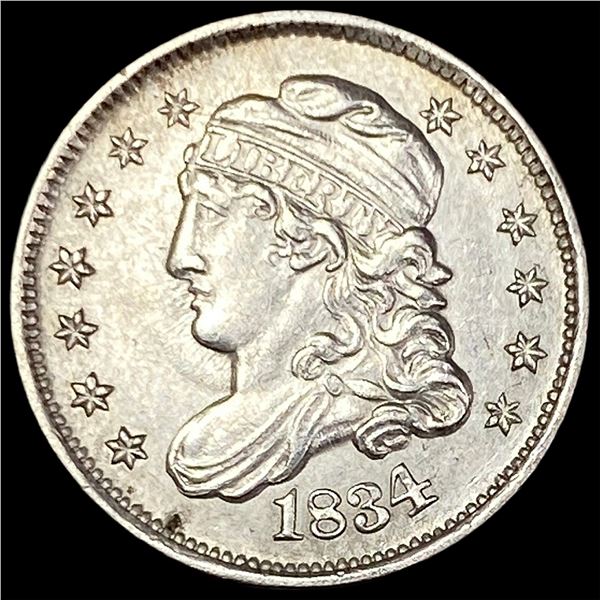 1834 Capped Bust Half Dime CLOSELY  UNCIRCULATED