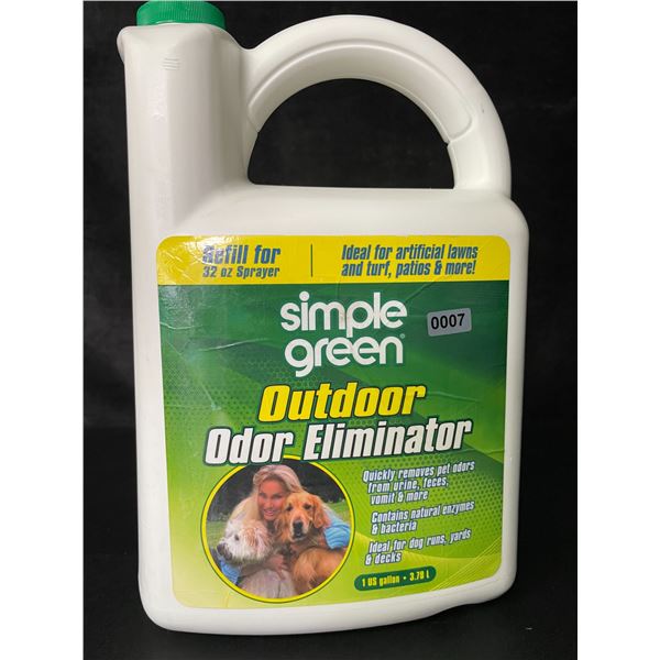 1 Jug of Simple Green Outdoor Odor Eliminator (3.78L) Quickly Removes Pet Odors from Lawns/Outdoors