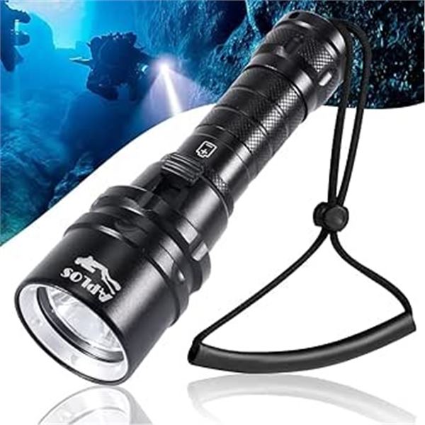 1 Diving Flashlight (AP20) 2000 Lumens Diving Flashlight with Rechargeable Battery & Charger  - New
