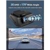 Image 6 : 1 2K Front Dash Cam with WiFi/App Control; Night Vision, Loop Recording, G-Sensor; 64GB SD Card