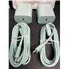 Image 2 : 2 2-Packs of USB-C to USB-C Fast Chargers (4 Blocks & 4 Cords Included) Pink/Green - New