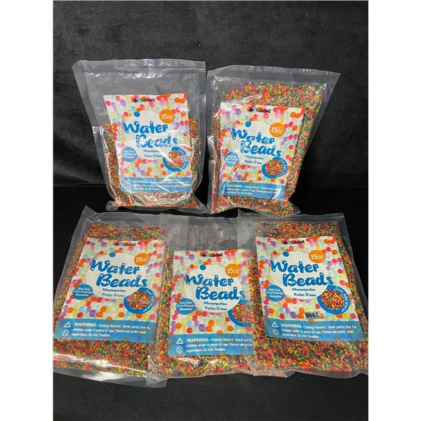 5 Packs of Water Beads (15oz Per Pack) Just Add Water! New Sealed