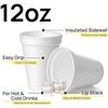 Image 2 : 100-Pack of White Foam Disposable Cups (12oz) Insulates Hot & Cold Beverages - New