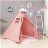 Image 1 : Kids Teepee Tent/Play Tent for Kids - Foldable/Washable w/ Carry Bag & Floor Mat - Brand New!