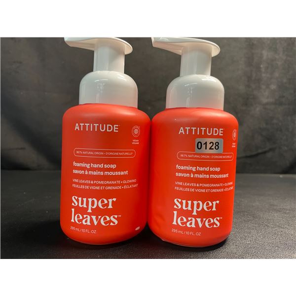 Lot of 2 ATTITUDE Super Leaves Foaming Hand Soap (285ml) Vine Leaves & Pomegranate - New