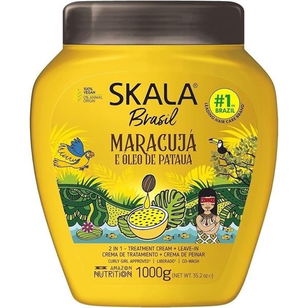 SKALA Brasil Hair Care Cream - Maracuja Passion Fruit & Patua Oil 2-in-1 Treatment Cream (35.2oz)