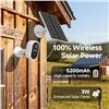 Image 2 : LaxiHub 3MP Outdoor WiFi Battery Security Camera Kit with Solar Panel (W2 Kit1) - New Sealed
