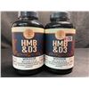 Image 1 : Lot of 2 Windsor Botanicals HMB and Vitamin D3 Supplement - 180 Capsules Each - New