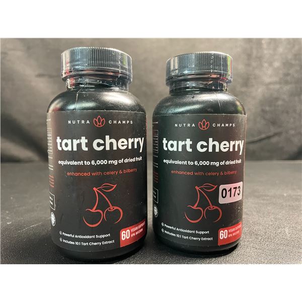 2 Bottles of Nutra Champs Tart Cherry Antioxidant Support - 60 Capsules Each - New Sealed